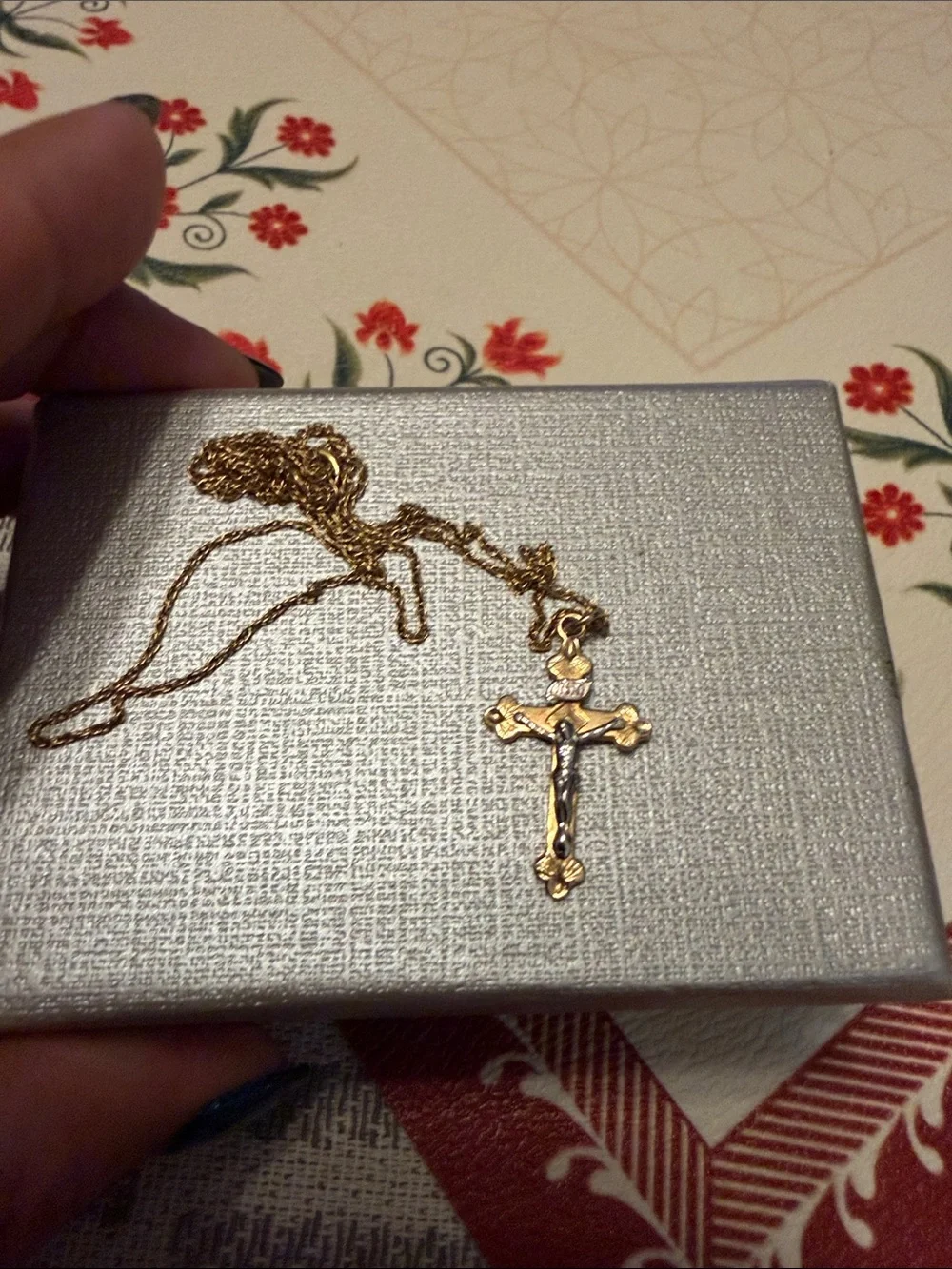 Gold Cross Crucifix Necklace for Women - Classic Religious Jewelry